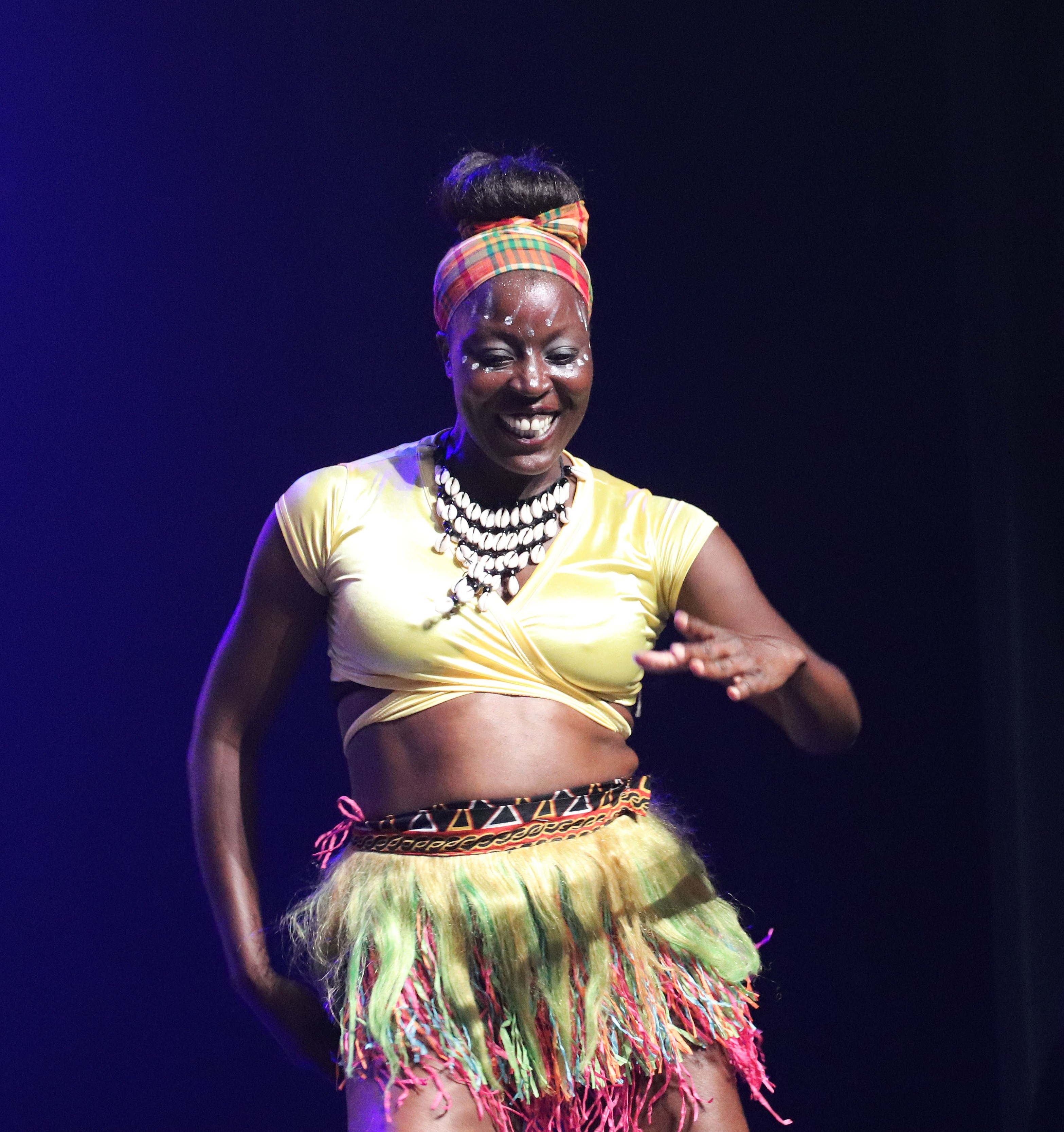 Dancers in traditional African attire