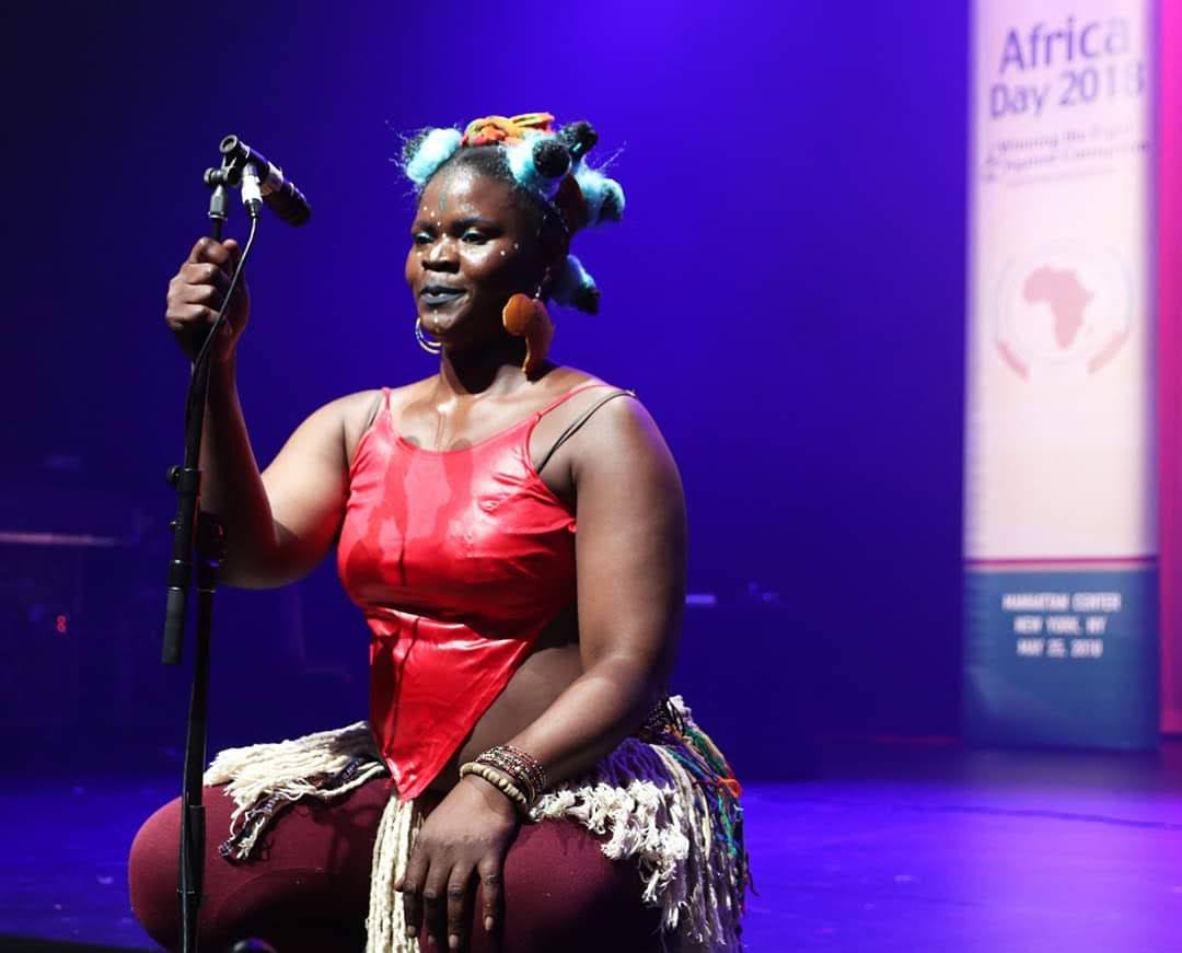 Mafor Mambo Tse performing at Africa Day celebration in New York